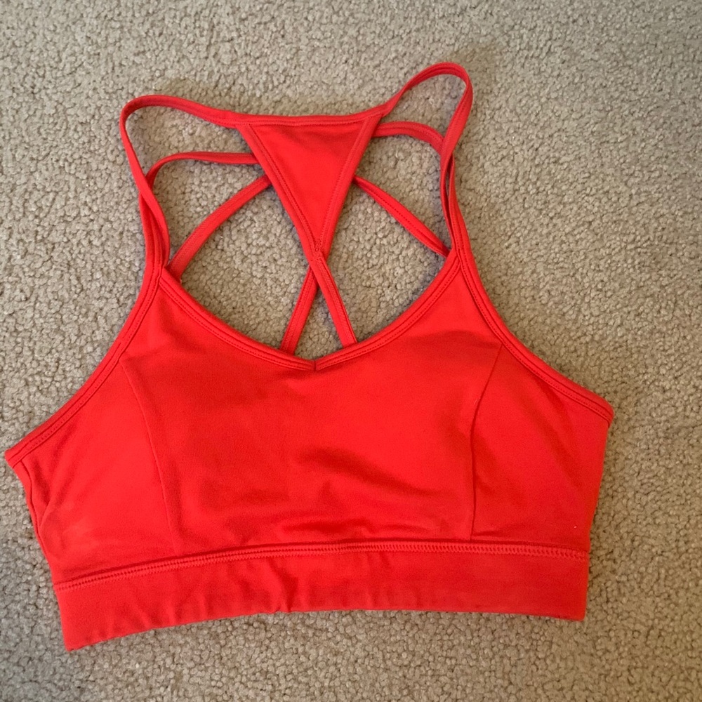 Red Strappy Spots Bra Sz S